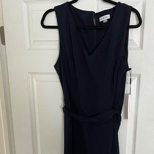 Calvin Klein belted jumpsuit Navy 14